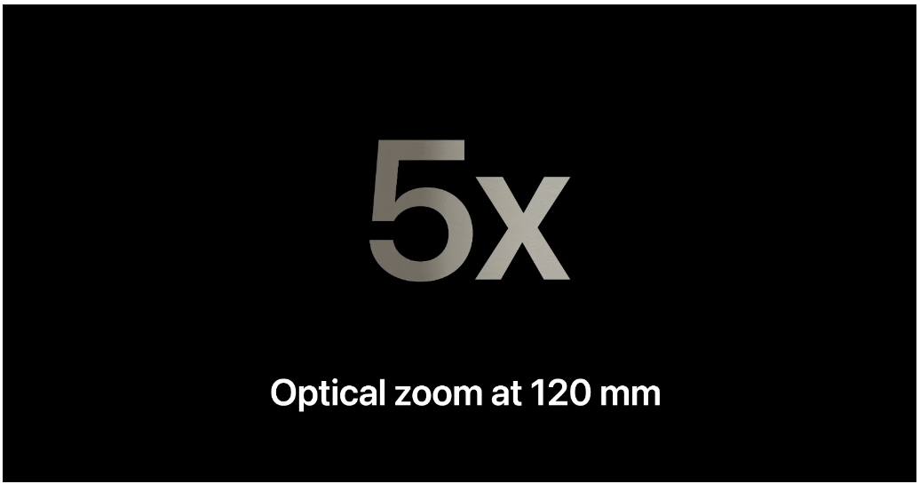 iPhone 15 Pro Max sở hữu ống kính tiềm vọng với khả năng zoom 5x